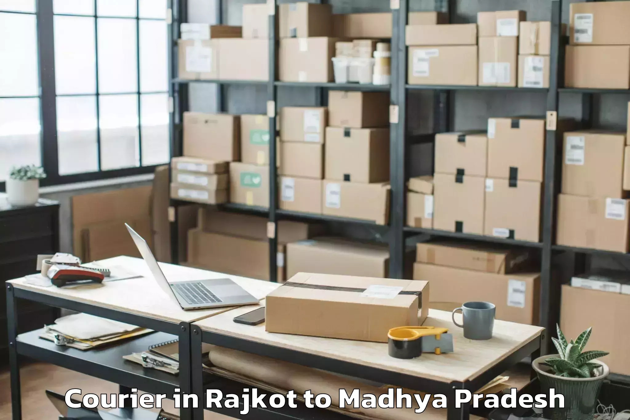 Professional Rajkot to Indore Airport Idr Courier